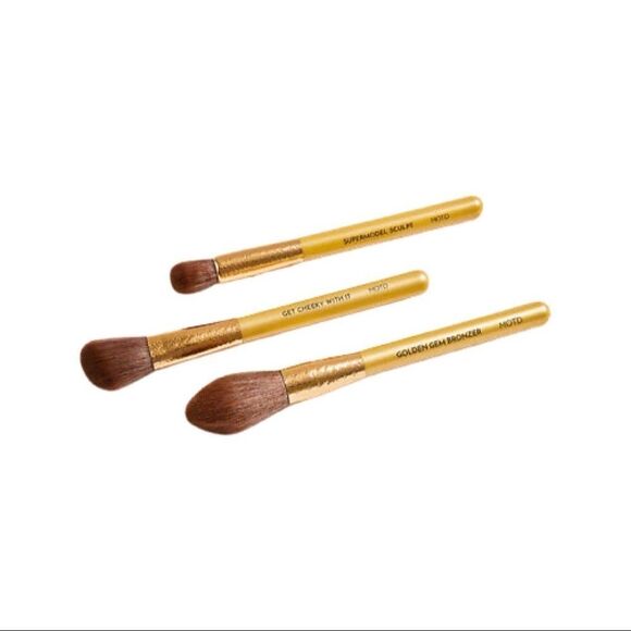 MOTD Gold Goddess Face Makeup Brush Set • NIP - Picture 3 of 7